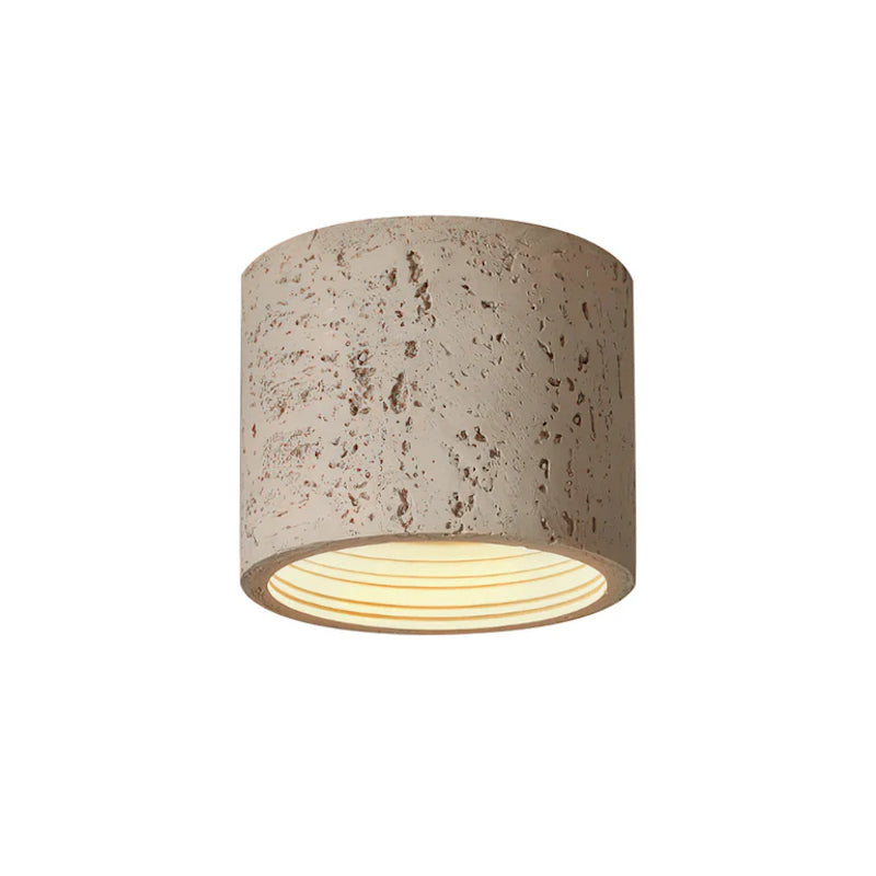Modern Wabi-Sabi Cylindrical Ceiling Lamp